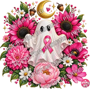 Floral Ghost Breast Cancer Awareness