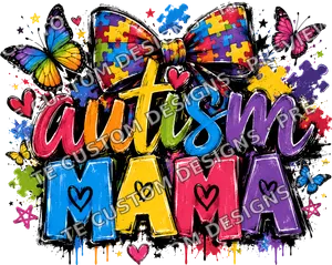 Autism Mama Colorful Awareness