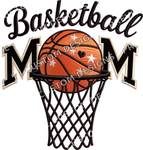 Faux yarn Basketball mom