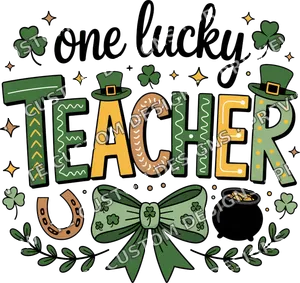 Teacher St Patricks PngCoquette Bow