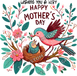 Mothers Day Fingerprint Floral