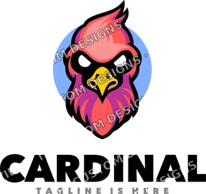 Cardinal angry mascot logo