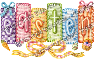 Faux Crochet Preppy Coquette Easter