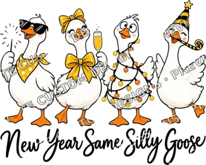 Funny Goose Happy New Year