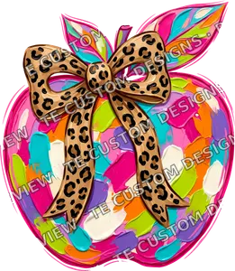 Coquette Leopard Apple Teacher