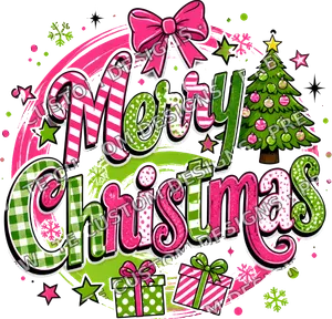 Bright Pink Merry Christmas Shirt