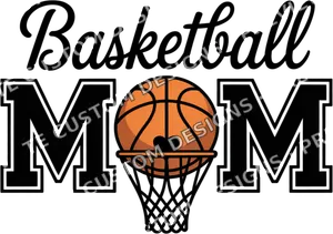 Basketball Mom Glitter Basketball