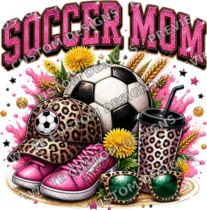 Pink Leopard Soccer Mom