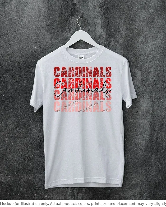 White tee mockup, on a hanger, concrete wall