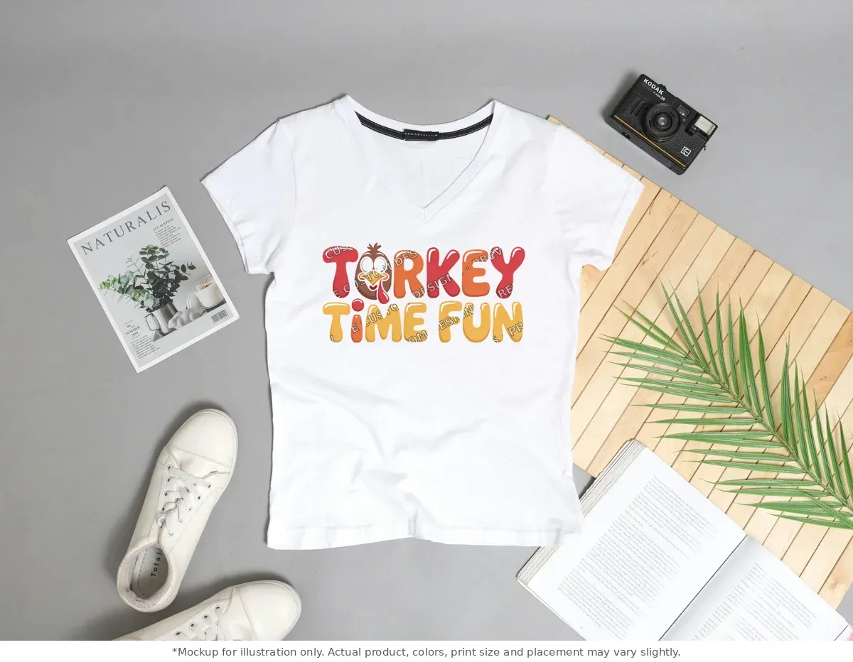White tee mockup, flat lay with props