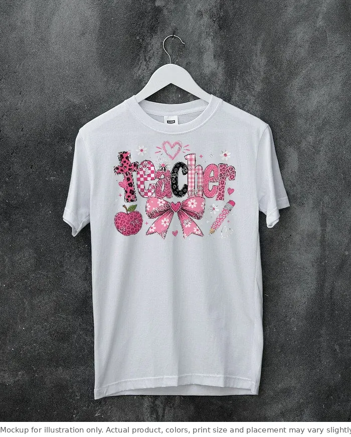 White tee mockup, on a hanger, concrete wall