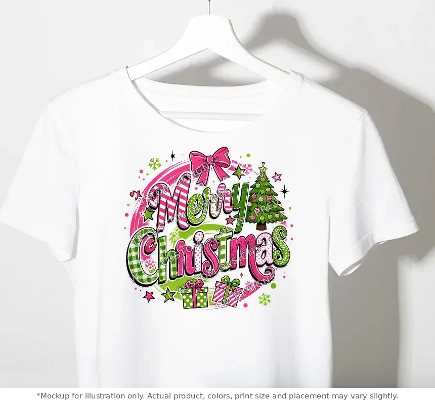 White tee mockup, on a hanger