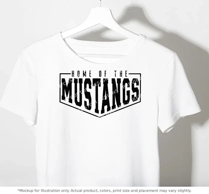 White tee mockup, on a hanger