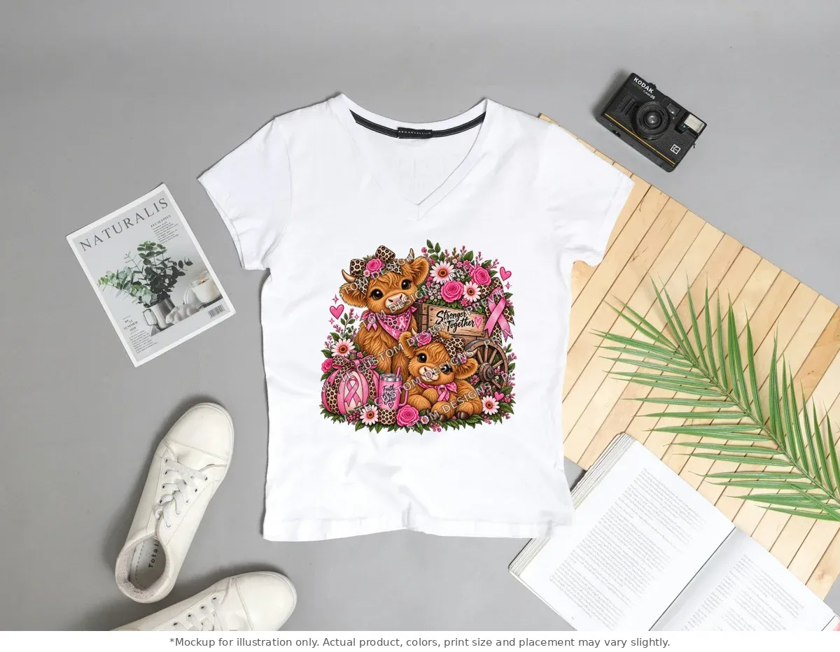 White tee mockup, flat lay with props
