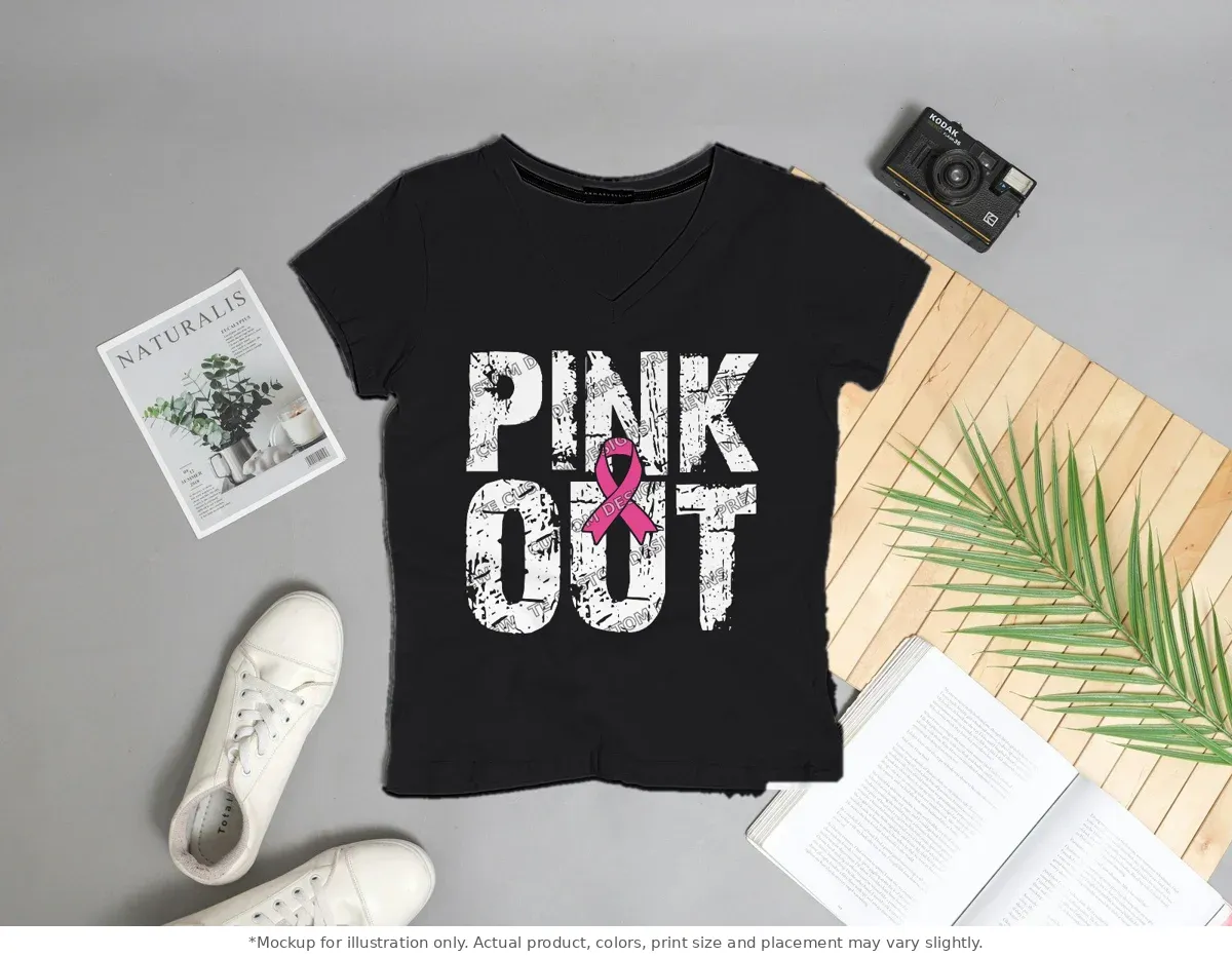 Black tee mockup, flat lay with props