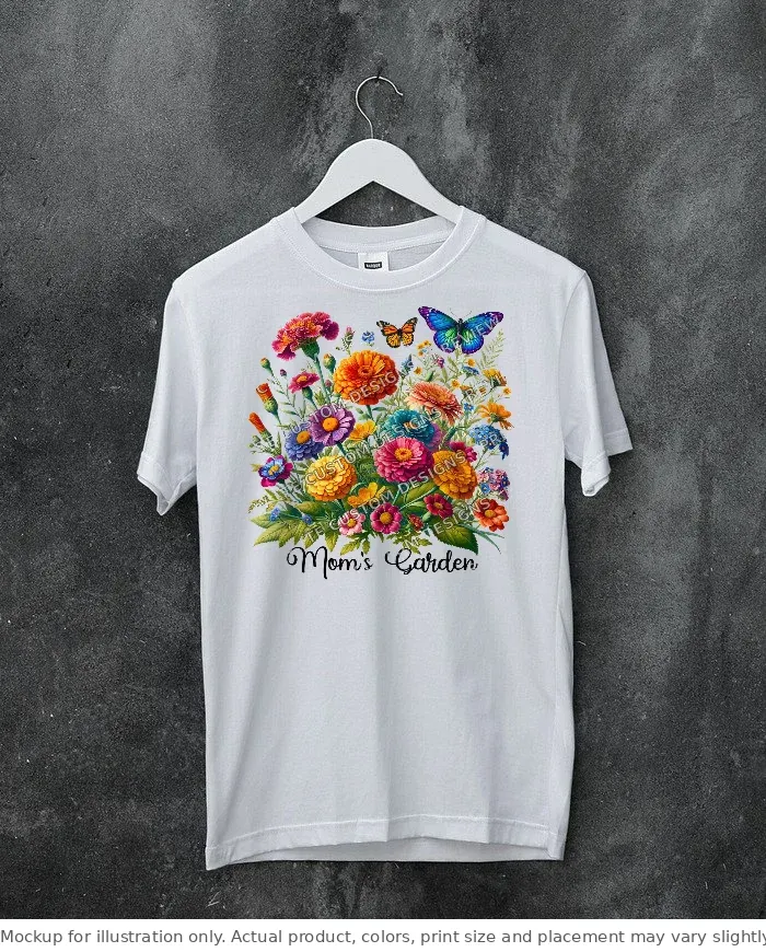 White tee mockup, on a hanger, concrete wall