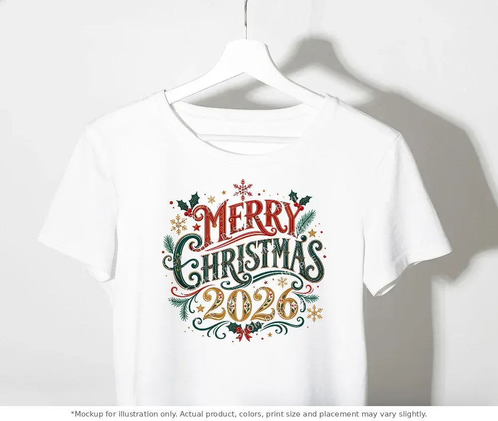 White tee mockup, on a clothes rack