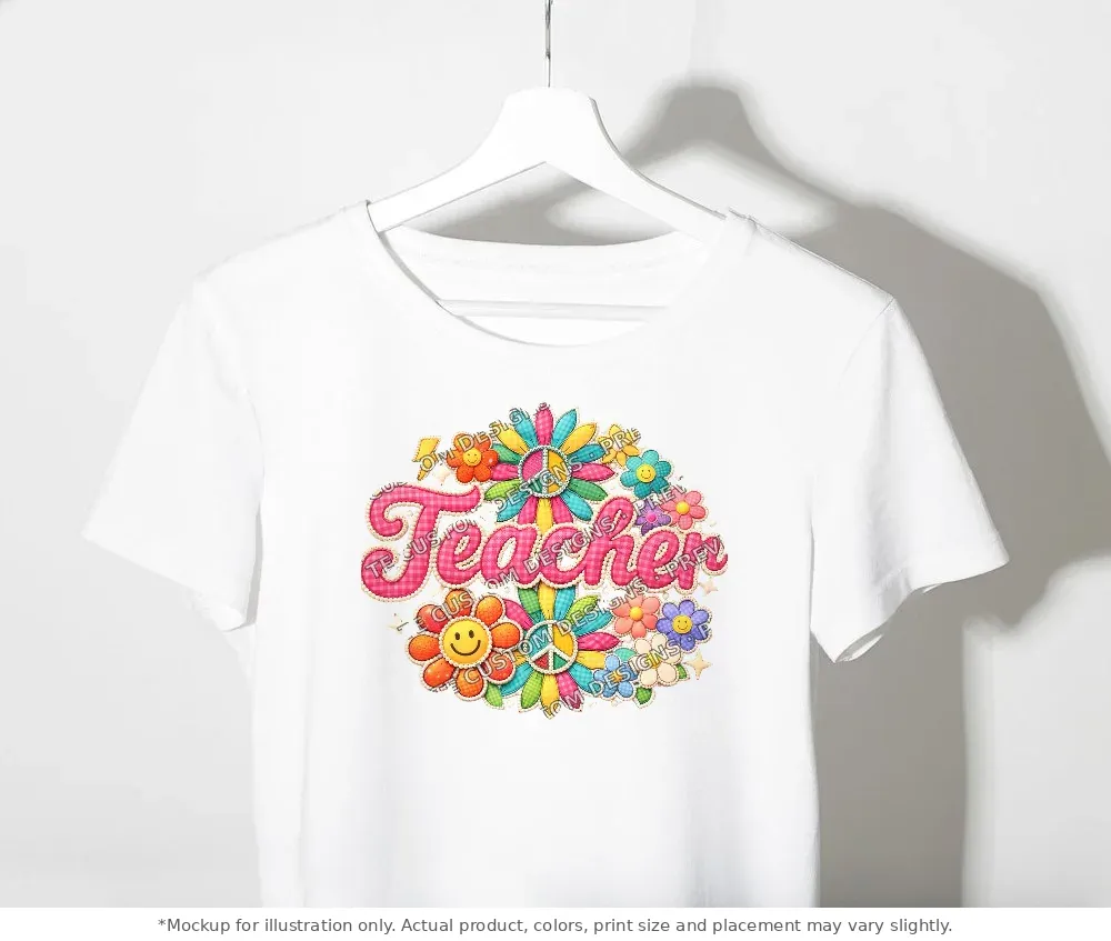 White tee mockup, on a clothes rack