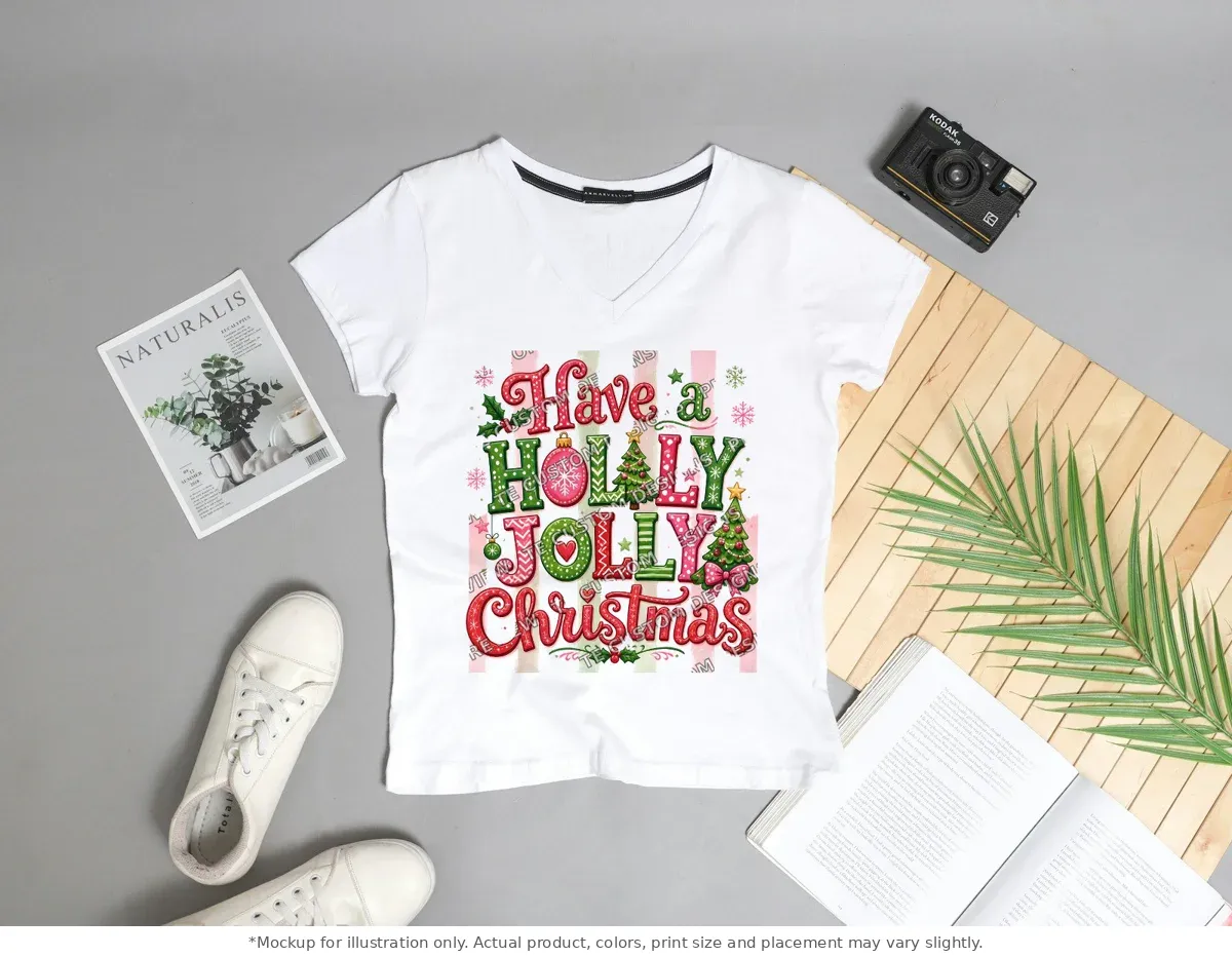 White tee mockup, flat lay with props