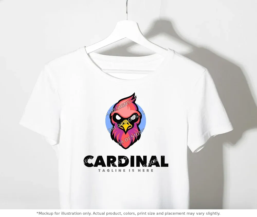 White tee mockup, on a clothes rack