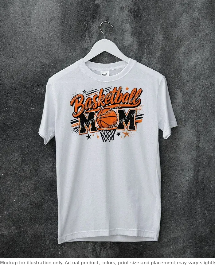 White tee mockup, on a hanger, concrete wall