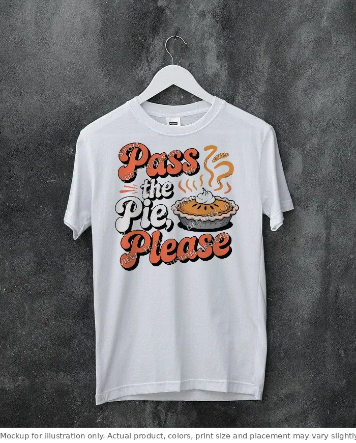 White tee mockup, on a hanger, concrete wall