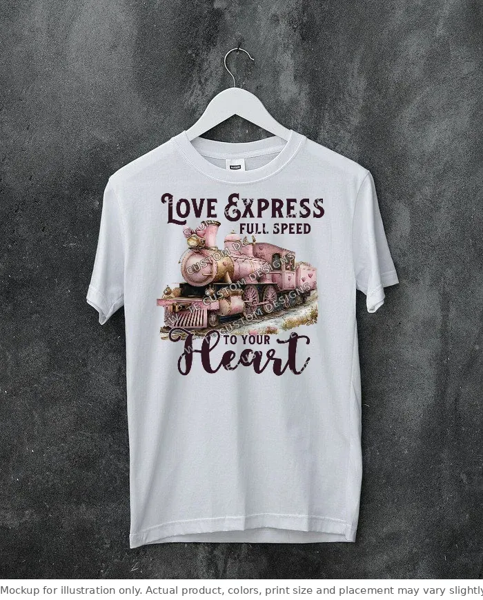 White tee mockup, on a hanger, concrete wall