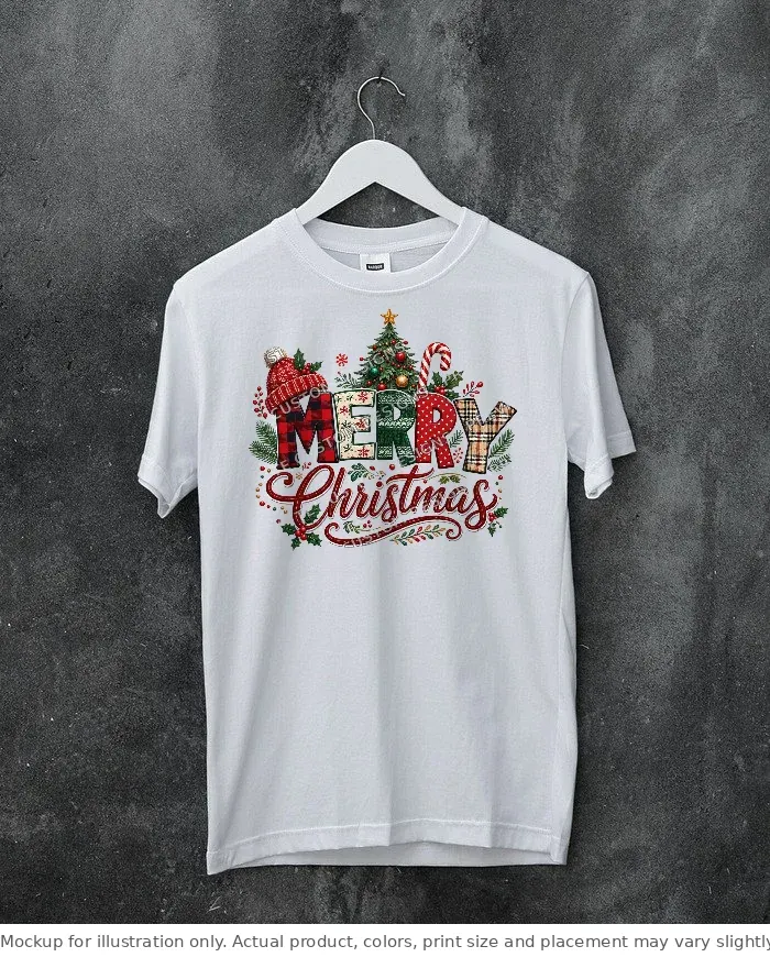 White tee mockup, on a hanger, concrete wall