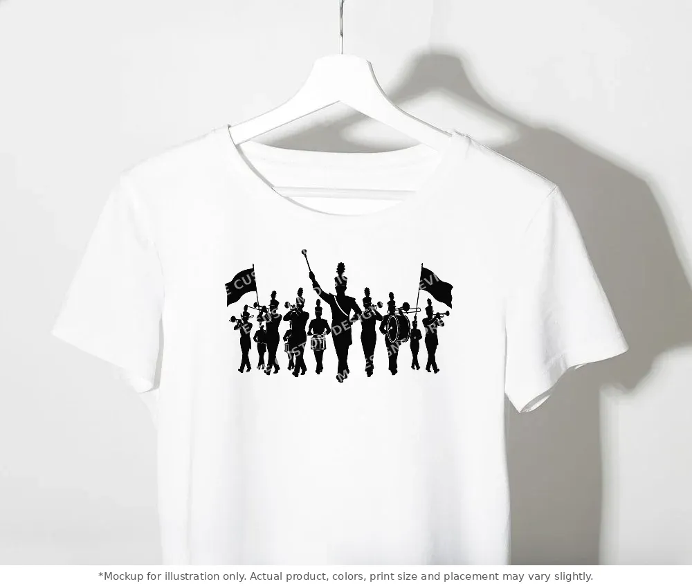White tee mockup, on a clothes rack