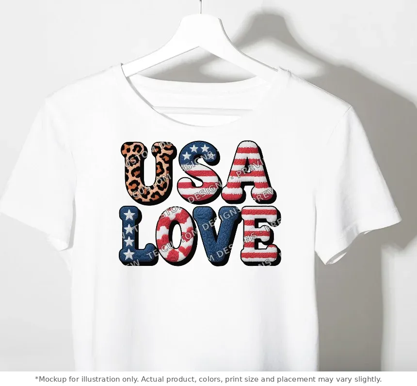 White tee mockup, on a hanger