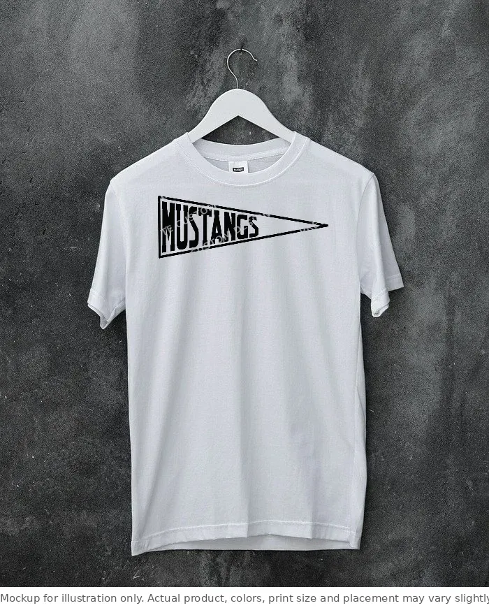 White tee mockup, on a hanger, concrete wall