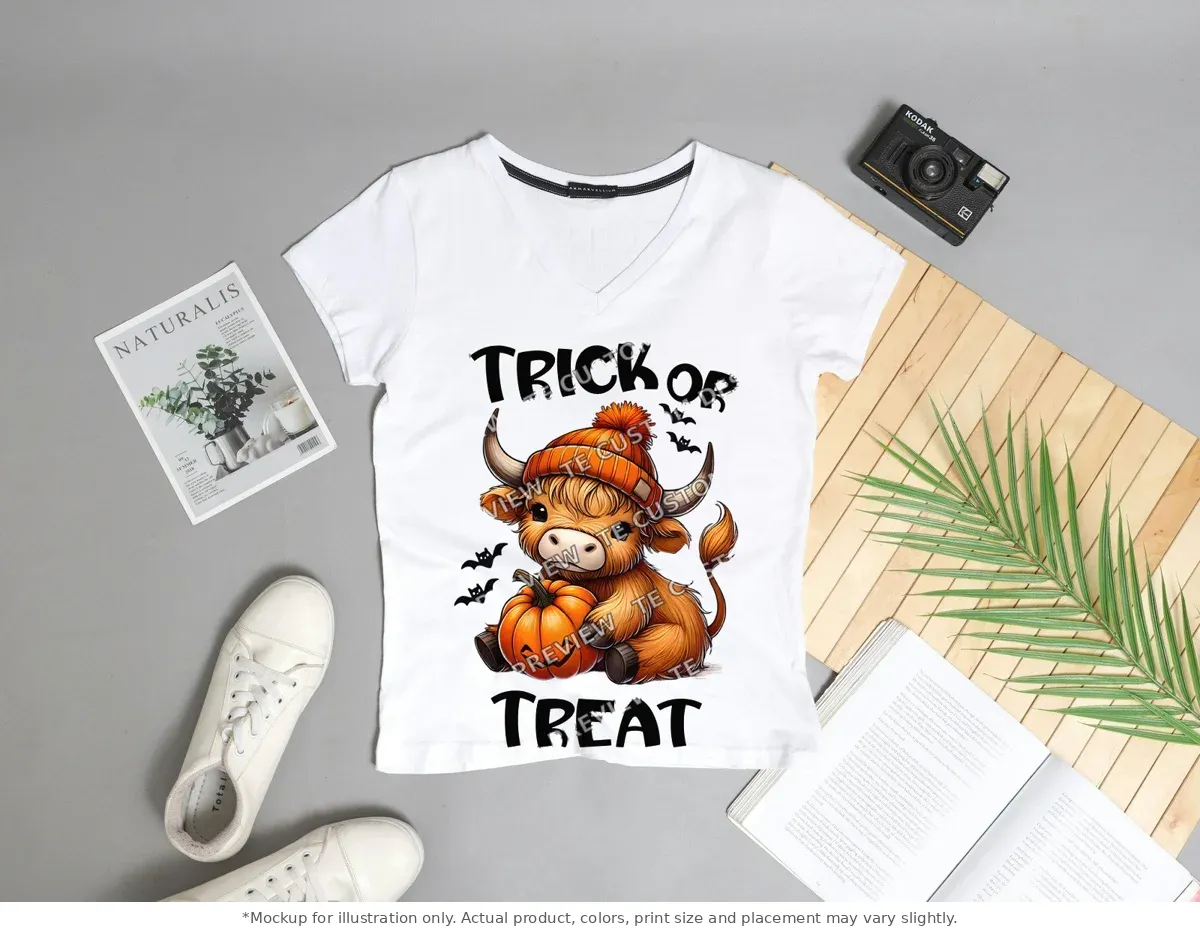 White tee mockup, flat lay with props