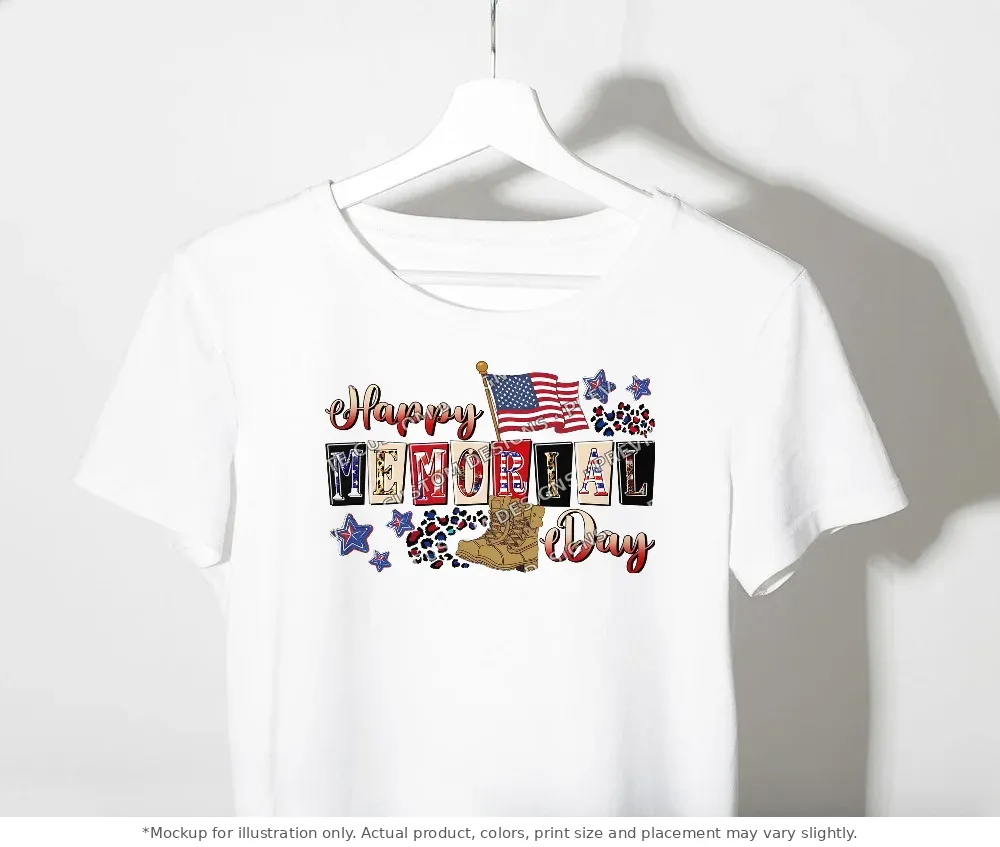 White tee mockup, on a clothes rack