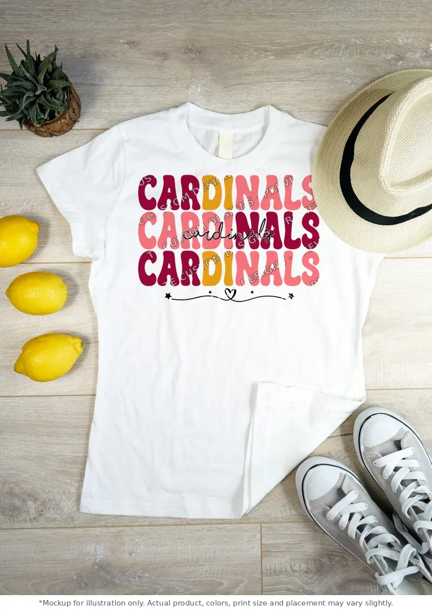 White tee mockup, flat lay on wood
