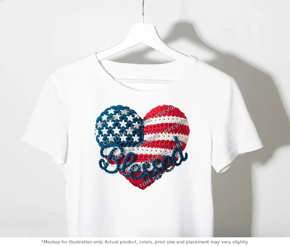 White tee mockup, on a clothes rack