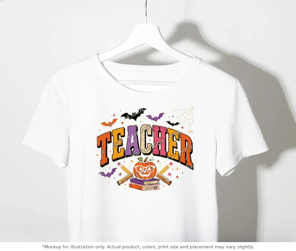 White tee mockup, on a clothes rack