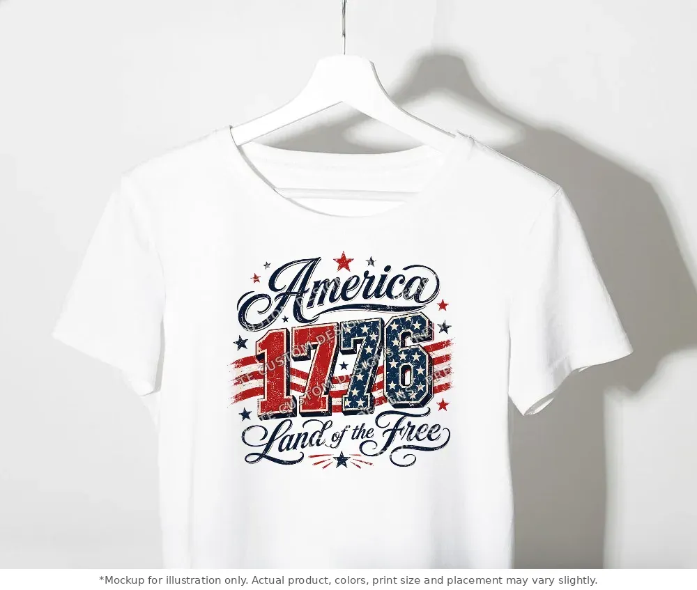 White tee mockup, on a clothes rack