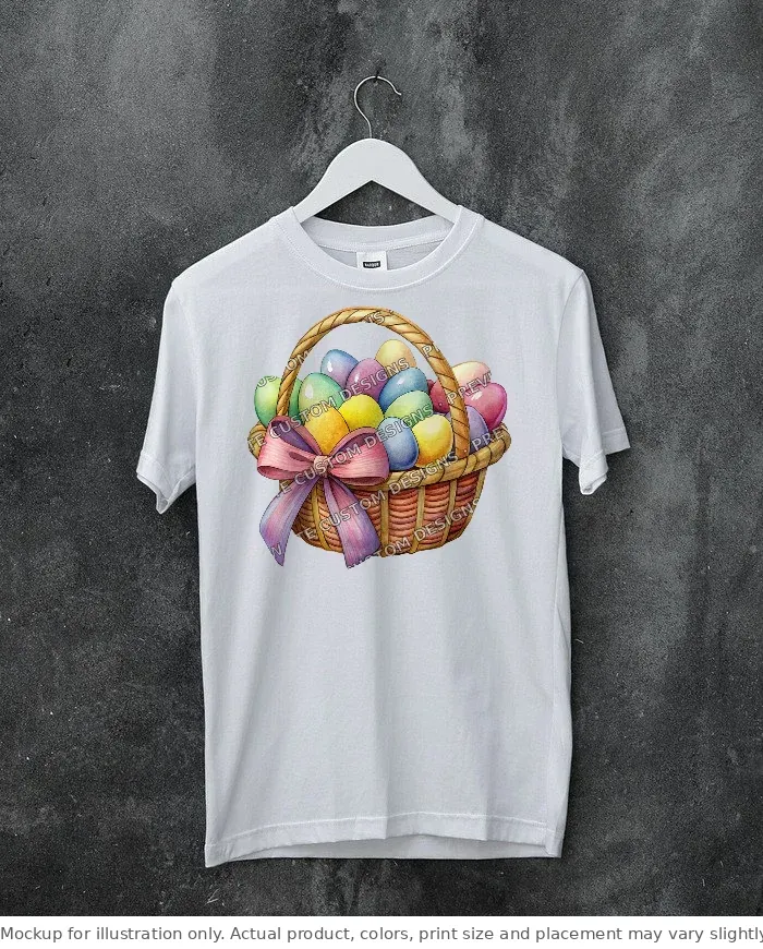 White tee mockup, on a hanger, concrete wall