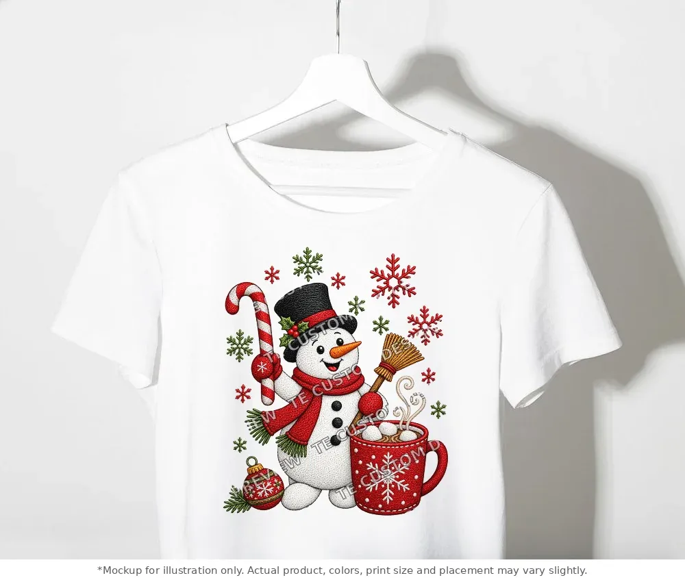 White tee mockup, on a clothes rack