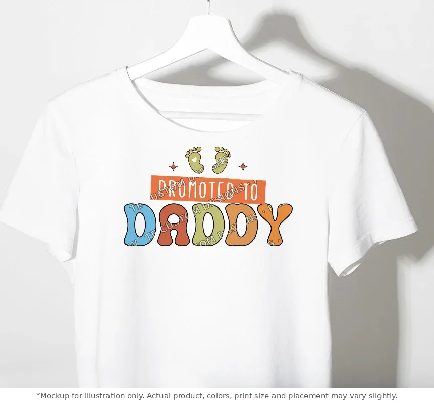 White tee mockup, on a hanger