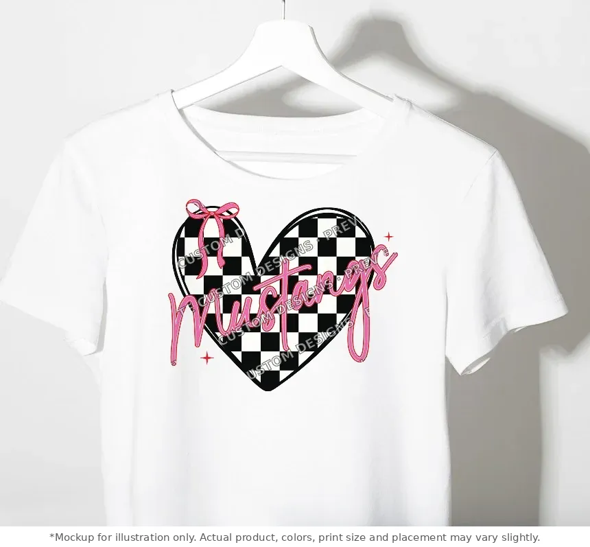 White tee mockup, on a hanger