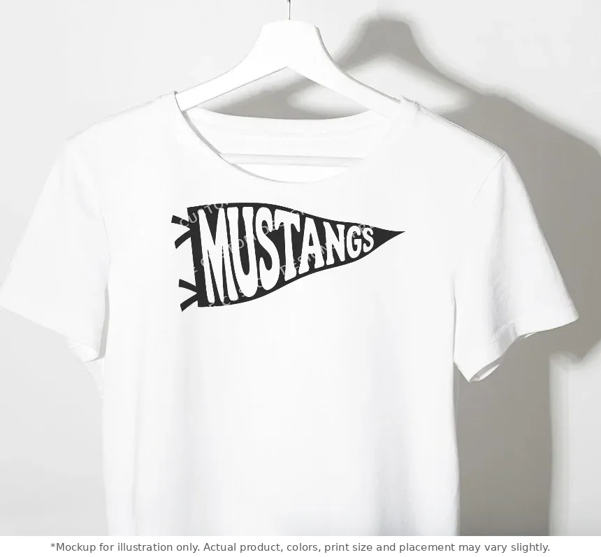 White tee mockup, on a hanger