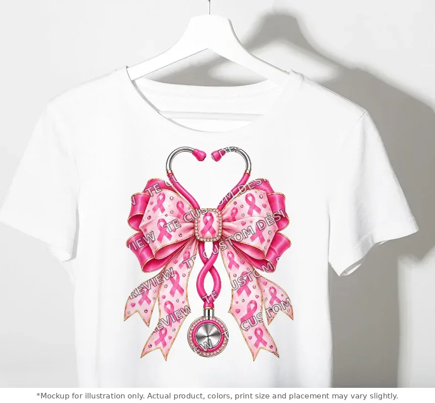 White tee mockup, on a hanger
