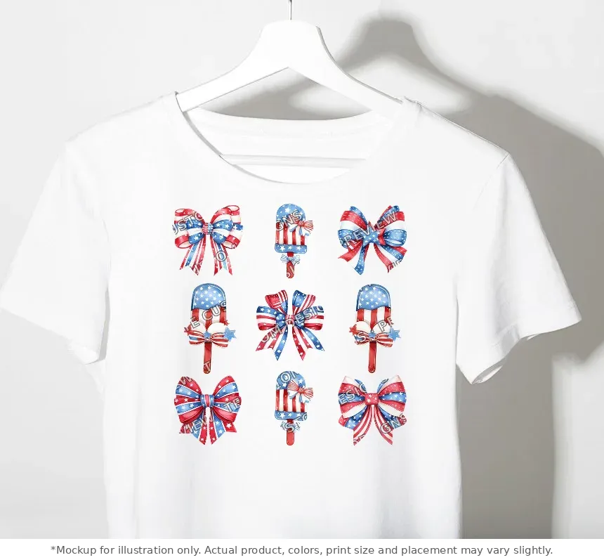 White tee mockup, on a hanger