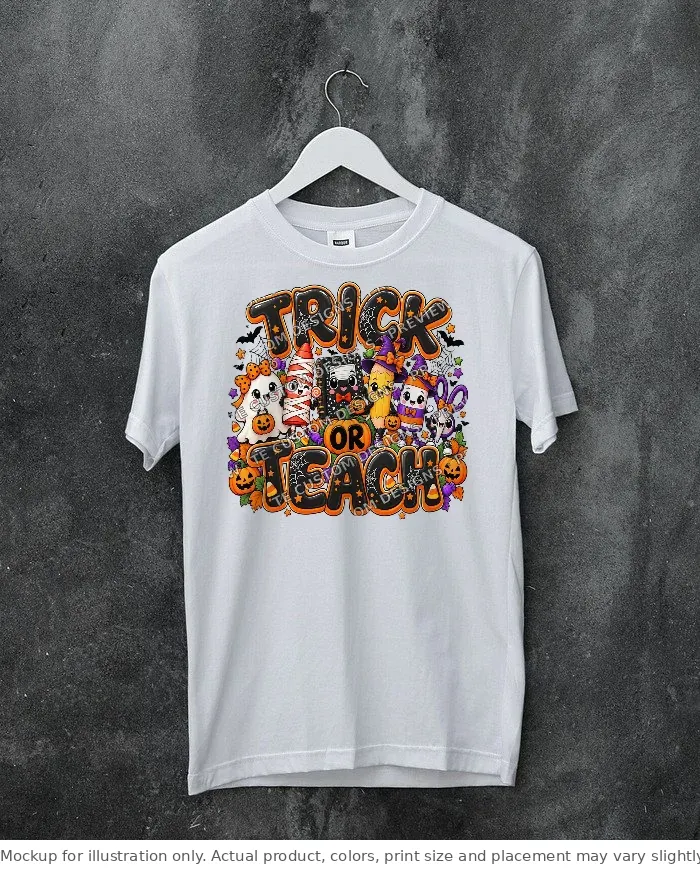 White tee mockup, on a hanger, concrete wall