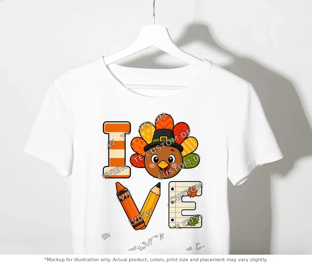 White tee mockup, on a clothes rack