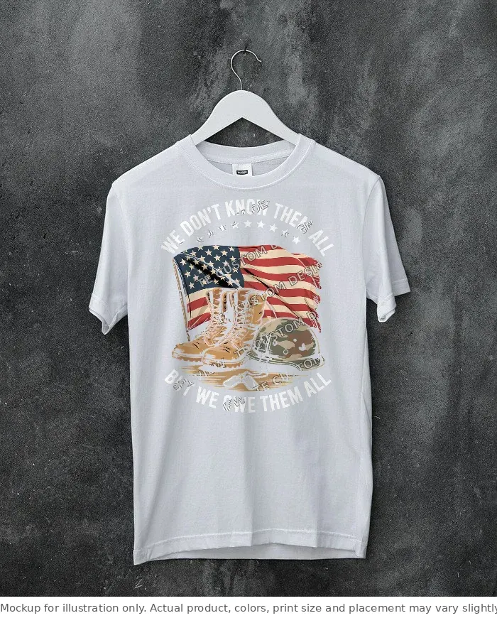White tee mockup, on a hanger, concrete wall