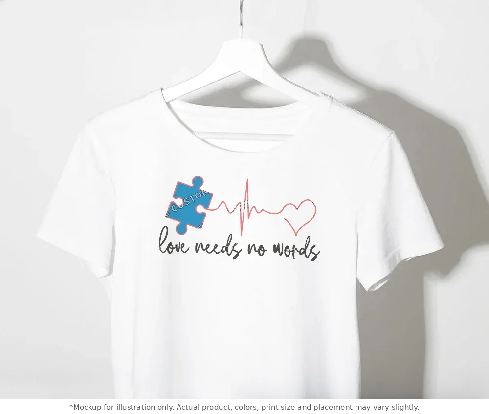 White tee mockup, on a clothes rack
