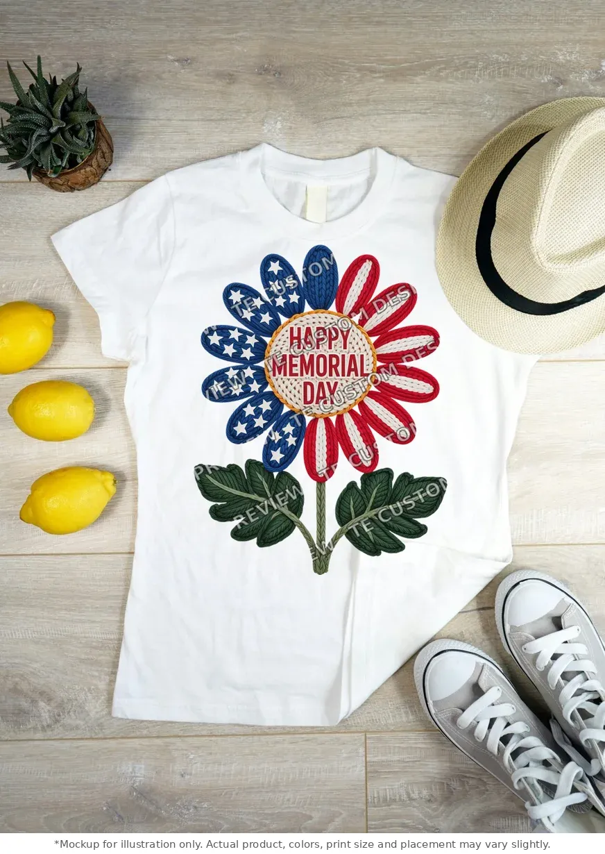 White tee mockup, flat lay on wood