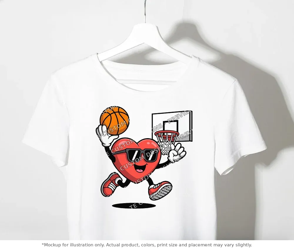 White tee mockup, on a clothes rack